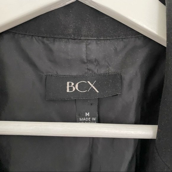 Bcx Blazer Suit Jacket Black Button Front Lined Business Casual Office Medium - Picture 3 of 8